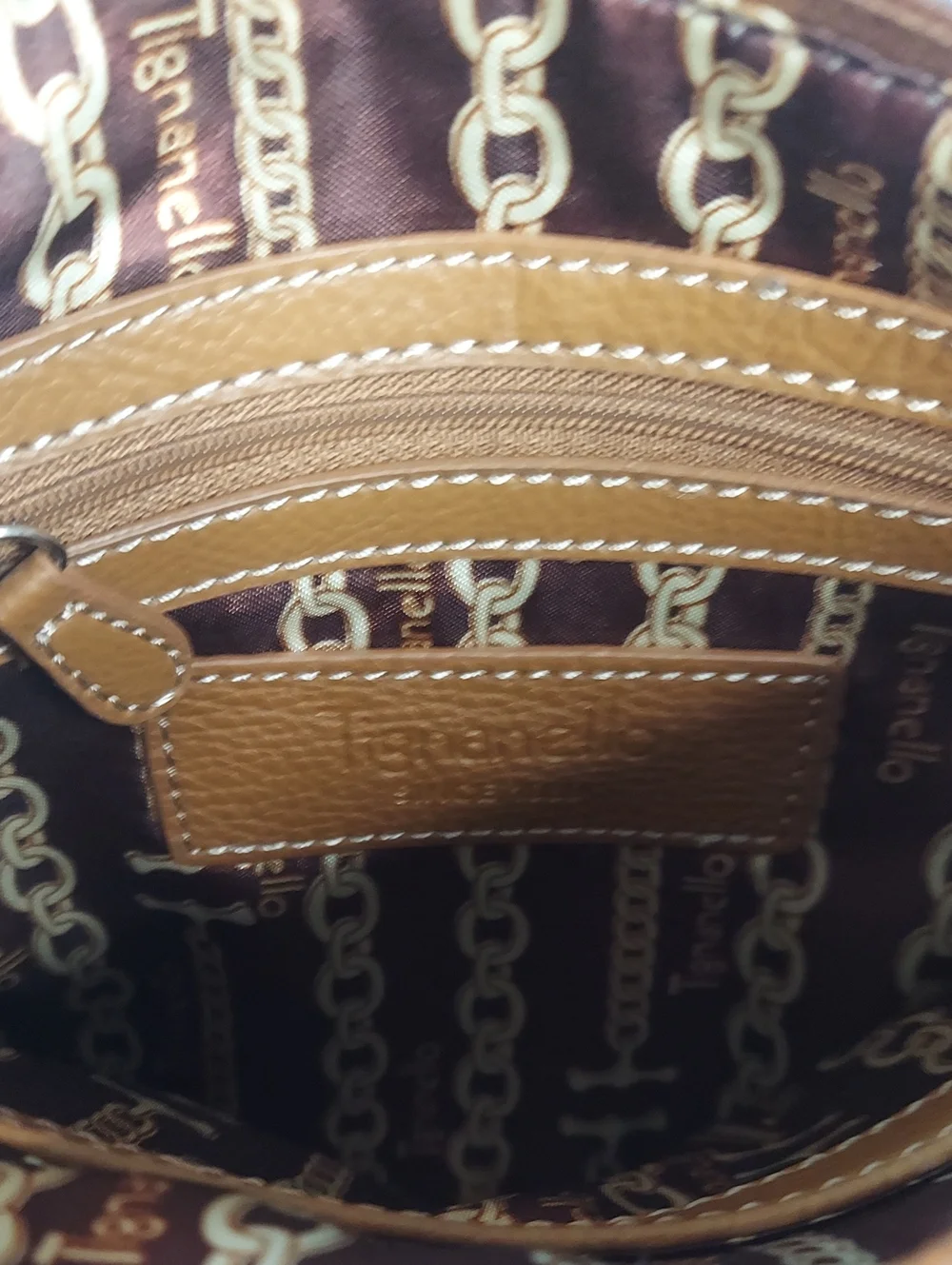 Tignanello Crossbody Leather Bag in Brown